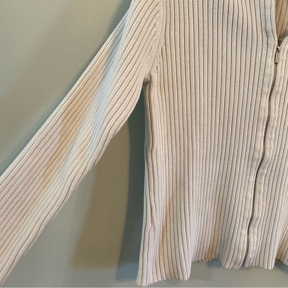 Tommy Hilfiger white zip sweater cardigan Y2K medium - Picture 7 of 7
